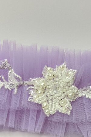 Фіолетова весільна підв'язка для ніг, Артикул 36700003, фото №2